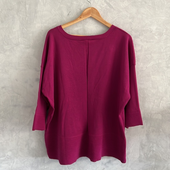 Cyrus Crew Neck Sweater in Very Berry, 1x, NWT - Picture 5 of 8